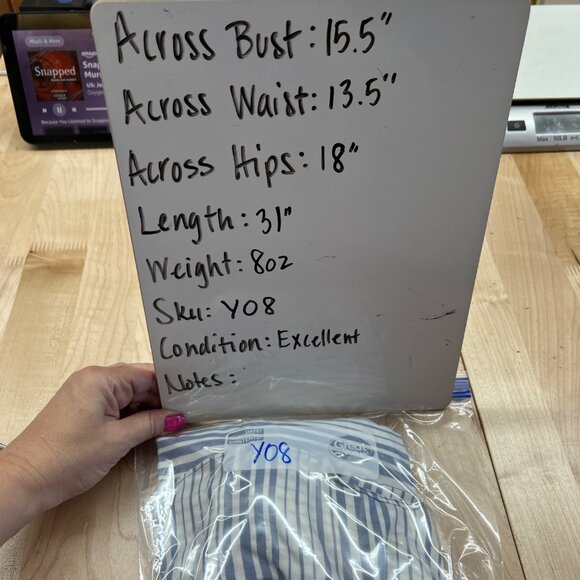 BB Dakota One-Shoulder Striped Ruffle Romper White Blue Size 2 - Picture 11 of 12